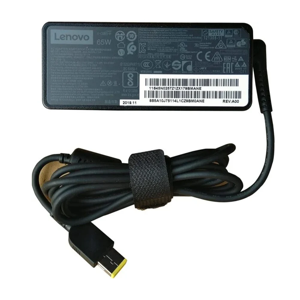 Lenovo Original Laptop Adapter 65W |20v/3.25a | USB (Open Box) view 2